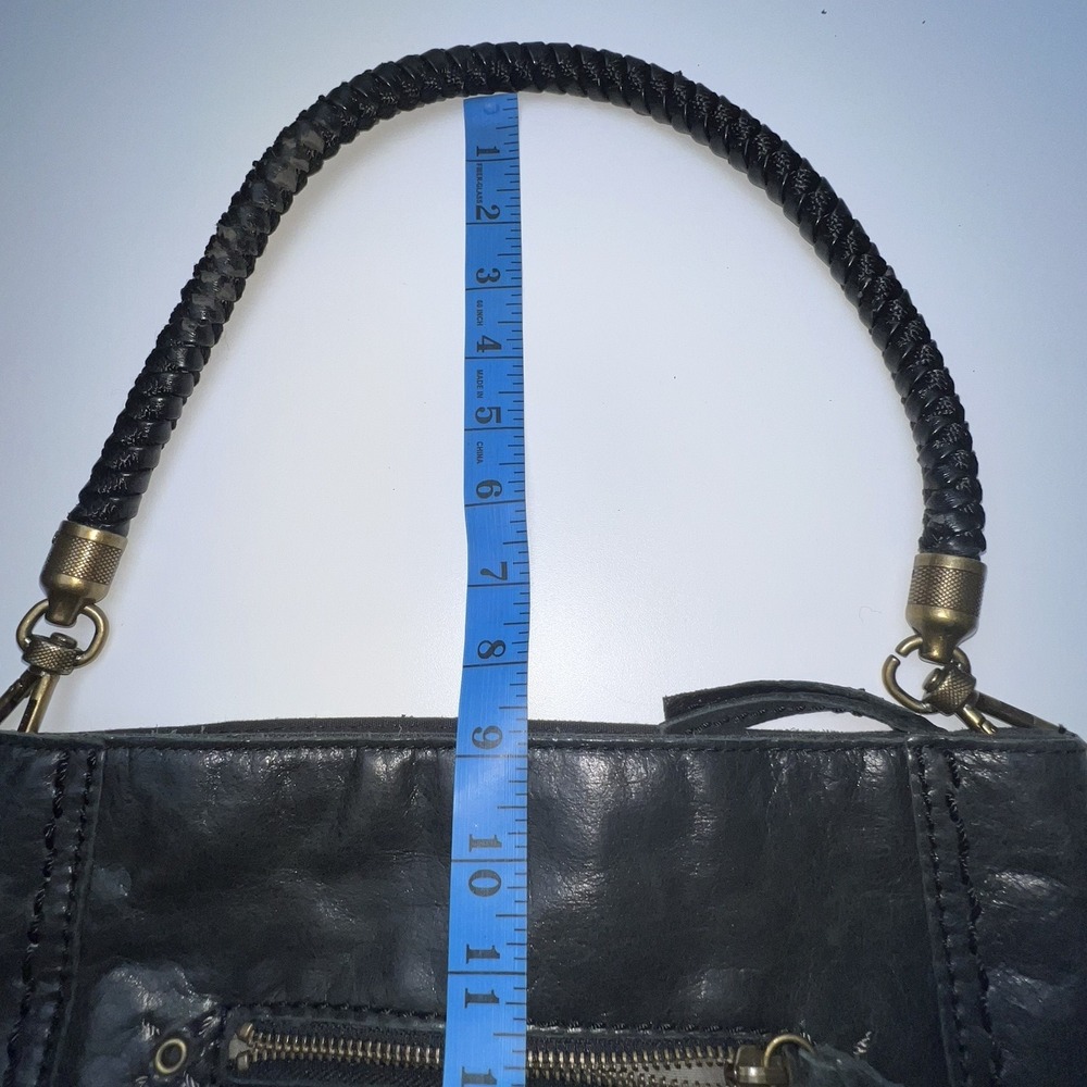 The Sak Indio Leather Demi Shoulder Bag Black Boho Tote DAMAGED Braided Strap - Picture 13 of 13
